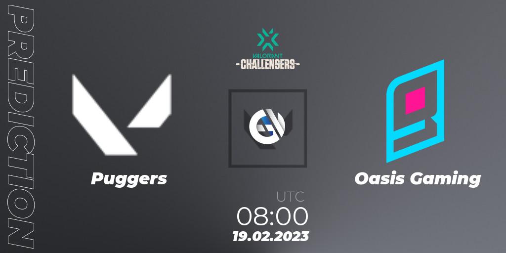 Prognose für das Spiel Puggers VS Oasis Gaming. 19.02.23. VALORANT - VALORANT Challengers 2023: Philippines Split 1