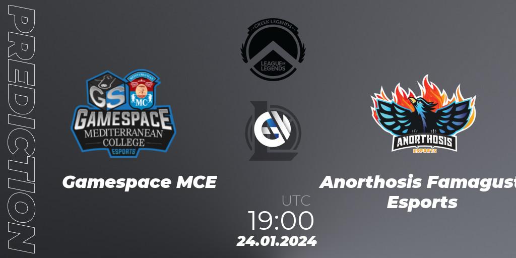 Prognose für das Spiel Gamespace MCE VS Anorthosis Famagusta Esports. 24.01.2024 at 19:00. LoL - GLL Spring 2024