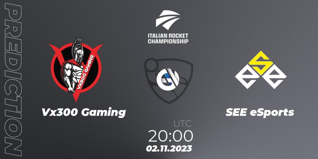 Prognose für das Spiel Vx300 Gaming VS SEE eSports. 02.11.2023 at 20:00. Rocket League - Italian Rocket Championship Season 11Serie A Relegation
