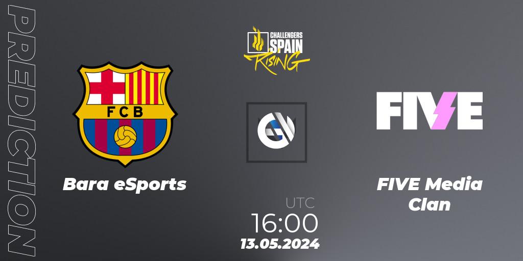 Prognose für das Spiel Barça eSports VS FIVE Media Clan. 13.05.2024 at 16:00. VALORANT - VALORANT Challengers 2024 Spain: Rising Split 2
