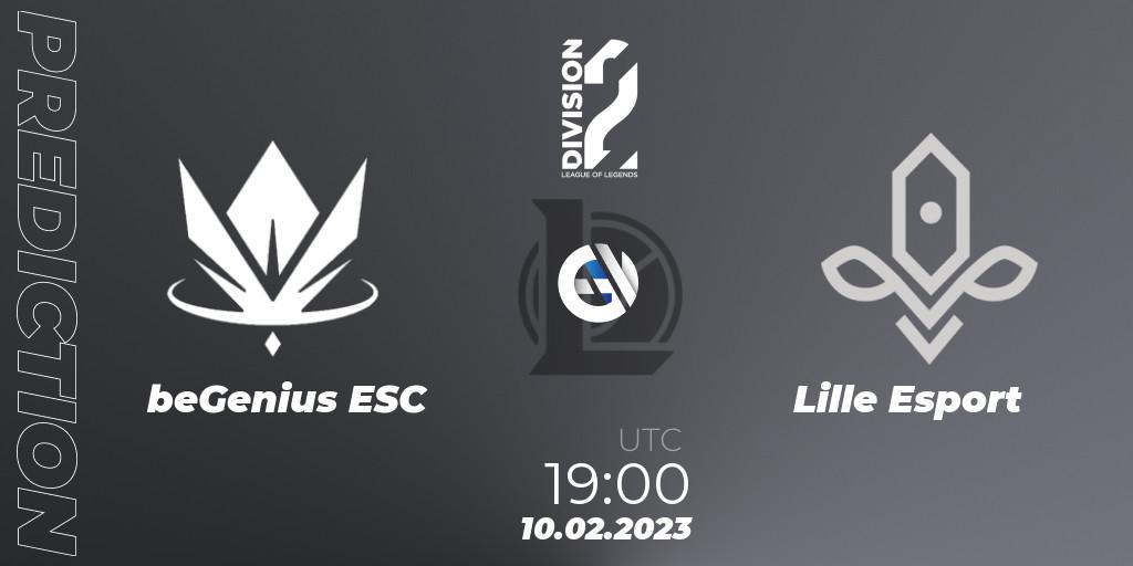 Prognose für das Spiel beGenius ESC VS Lille Esport. 10.02.23. LoL - LFL Division 2 Spring 2023 - Group Stage