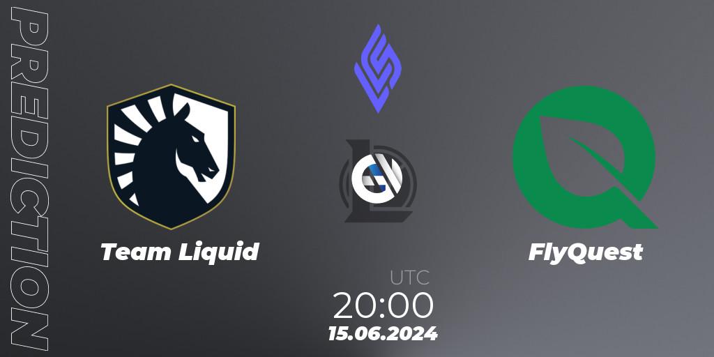 Prognose für das Spiel Team Liquid VS FlyQuest. 15.06.2024 at 20:00. LoL - LCS Summer 2024 - Group Stage