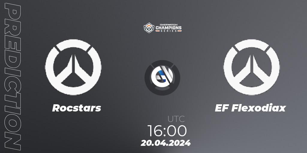 Prognose für das Spiel Rocstars VS EF Flexodiax. 20.04.2024 at 16:00. Overwatch - Overwatch Champions Series 2024 - EMEA Stage 2 Group Stage