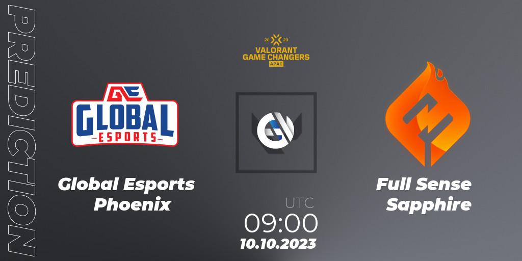 Prognose für das Spiel Global Esports Phoenix VS Full Sense Sapphire. 10.10.23. VALORANT - VCT 2023: Game Changers APAC Elite