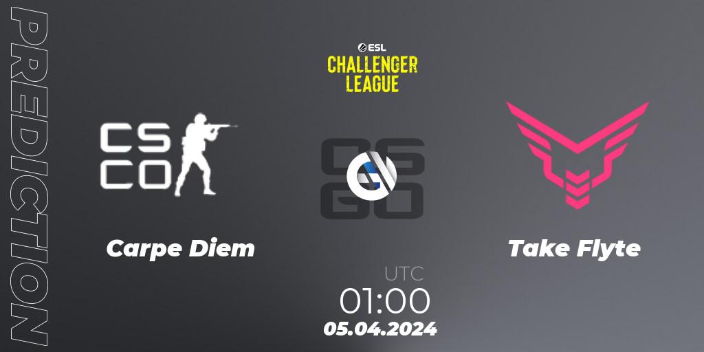 Prognose für das Spiel Carpe Diem VS Take Flyte. 05.04.24. CS2 (CS:GO) - ESL Challenger League Season 47: North America