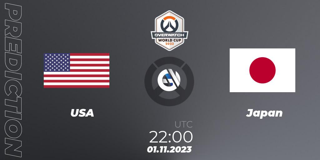 Prognose für das Spiel USA VS Japan. 01.11.23. Overwatch - Overwatch World Cup 2023