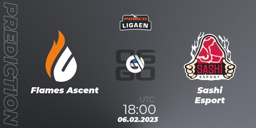 Prognose für das Spiel Flames Ascent VS Sashi Esport. 06.02.23. CS2 (CS:GO) - Dust2.dk Ligaen Season 22