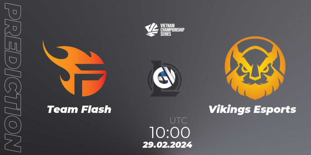 Prognose für das Spiel Team Flash VS Vikings Esports. 29.02.24. LoL - VCS Dawn 2024 - Group Stage