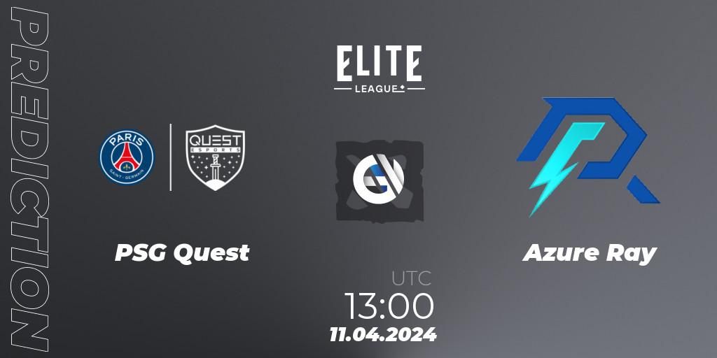 Prognose für das Spiel PSG Quest VS Azure Ray. 11.04.24. Dota 2 - Elite League: Round-Robin Stage