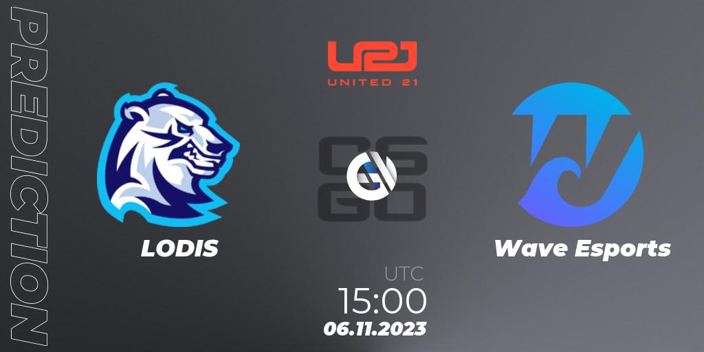 Prognose für das Spiel LODIS VS Wave Esports. 06.11.23. CS2 (CS:GO) - United21 Season 7: Division 2
