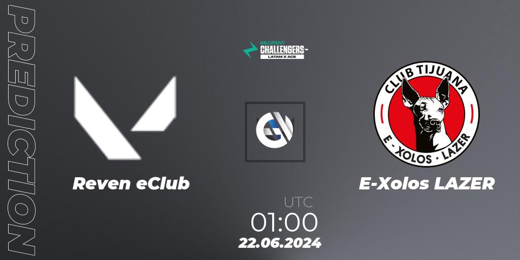 Prognose für das Spiel Reven eClub VS E-Xolos LAZER. 22.06.2024 at 01:00. VALORANT - VALORANT Challengers 2024 LAN: Split 2