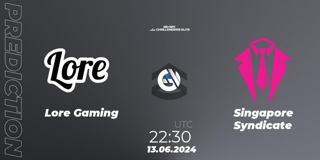 Prognose für das Spiel Lore Gaming VS Singapore Syndicate. 13.06.2024 at 22:30. Call of Duty - Call of Duty Challengers 2024 - Elite 3: NA
