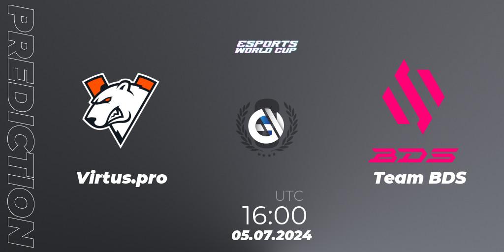 Prognose für das Spiel Virtus.pro VS Team BDS. 05.07.2024 at 16:00. Rainbow Six - Esports World Cup 2024: Europe CQ