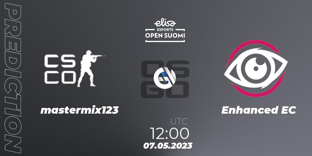 Prognose für das Spiel mastermix123 VS Enhanced EC. 07.05.2023 at 12:00. Counter-Strike (CS2) - Elisa Open Suomi Season 5