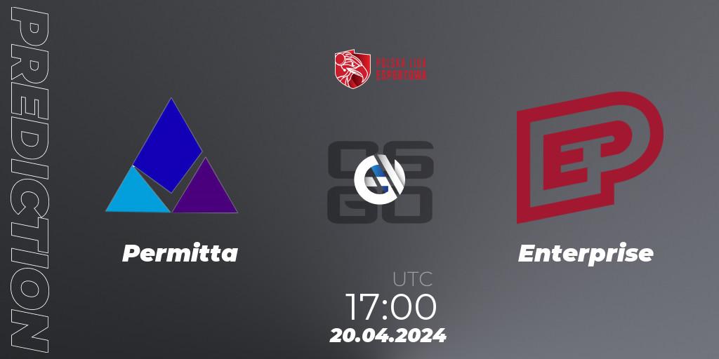 Prognose für das Spiel Permitta VS Enterprise. 20.04.24. CS2 (CS:GO) - Polska Liga Esportowa 2024: Split #1