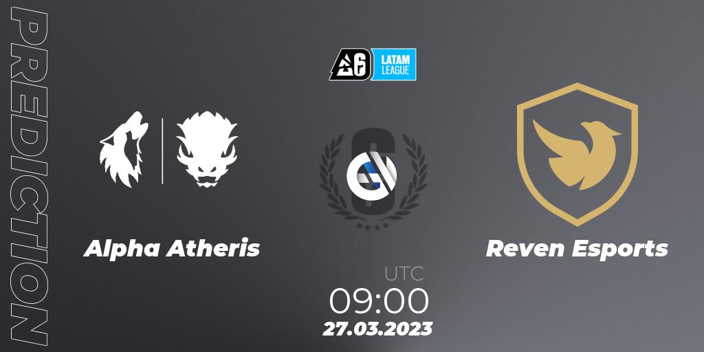 Prognose für das Spiel Alpha Atheris VS Reven Esports. 27.03.23. Rainbow Six - LATAM League 2023 - Stage 1