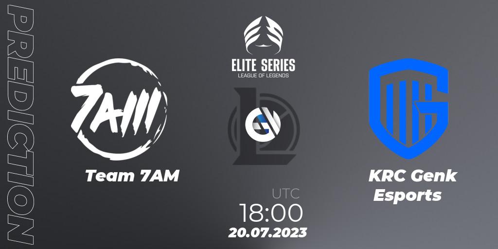 Prognose für das Spiel Team 7AM VS KRC Genk Esports. 20.07.23. LoL - Elite Series Summer 2023