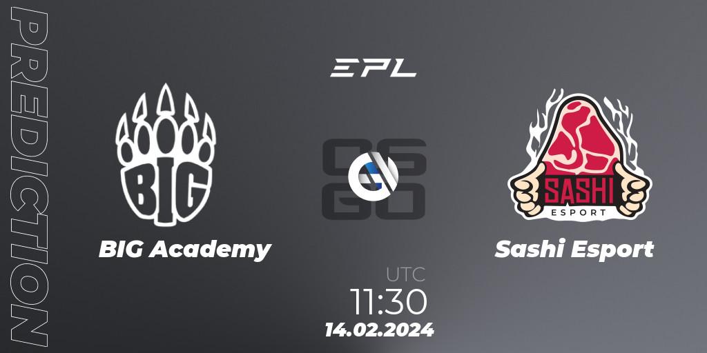 Prognose für das Spiel BIG Academy VS Sashi Esport. 14.02.24. CS2 (CS:GO) - European Pro League Season 15: Division 2