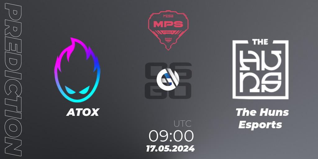 Prognose für das Spiel ATOX VS The Huns Esports. 17.05.2024 at 09:00. Counter-Strike (CS2) - MESA Pro Series: Finals 2024