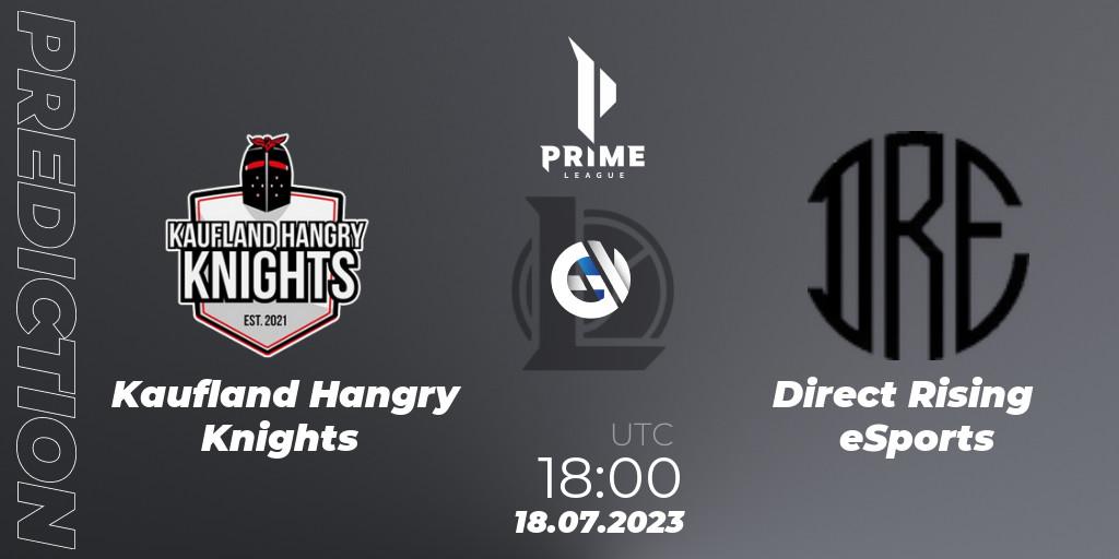 Prognose für das Spiel Kaufland Hangry Knights VS Direct Rising eSports. 18.07.2023 at 20:00. LoL - Prime League 2nd Division Summer 2023
