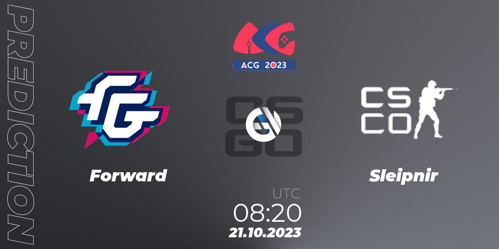 Prognose für das Spiel Forward VS Sleipnir. 21.10.23. CS2 (CS:GO) - Almaty Cyber Games 2023