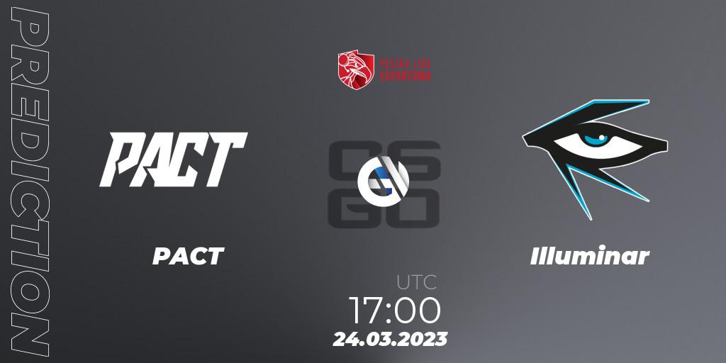 Prognose für das Spiel PACT VS Illuminar. 24.03.23. CS2 (CS:GO) - Polska Liga Esportowa 2023: Split #1