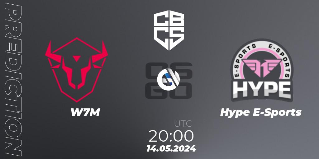 Prognose für das Spiel W7M VS Hype E-Sports. 14.05.2024 at 19:15. Counter-Strike (CS2) - CBCS Season 4
