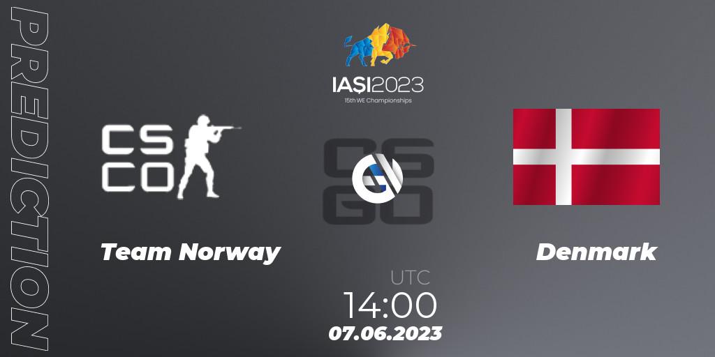 Prognose für das Spiel Team Norway VS Denmark. 07.06.23. CS2 (CS:GO) - IESF World Esports Championship 2023: Northern Europe Qualifier