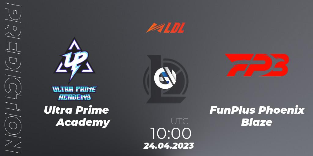 Prognose für das Spiel Ultra Prime Academy VS FunPlus Phoenix Blaze. 24.04.2023 at 11:00. LoL - LDL 2023 - Regular Season - Stage 2