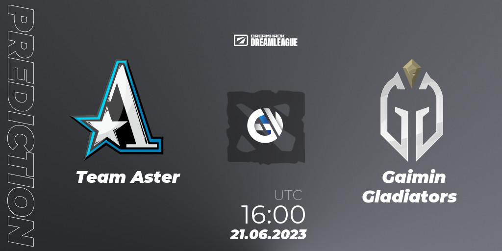 Prognose für das Spiel Team Aster VS Gaimin Gladiators. 21.06.23. Dota 2 - DreamLeague Season 20 - Group Stage 2