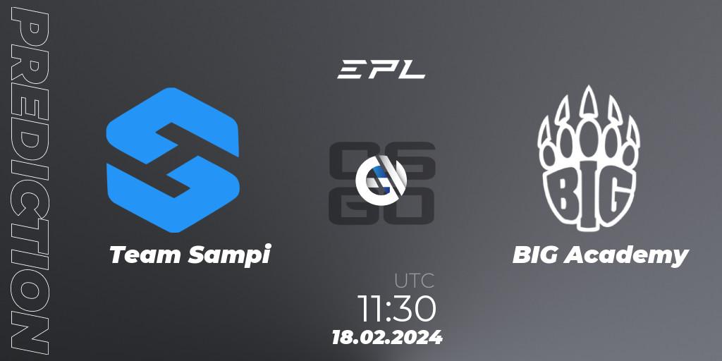 Prognose für das Spiel Team Sampi VS BIG Academy. 18.02.24. CS2 (CS:GO) - European Pro League Season 15: Division 2