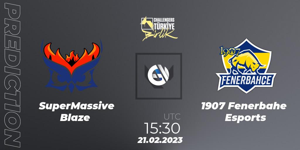 Prognose für das Spiel SuperMassive Blaze VS 1907 Fenerbahçe Esports. 21.02.23. VALORANT - VALORANT Challengers 2023 Turkey: Birlik Split 1