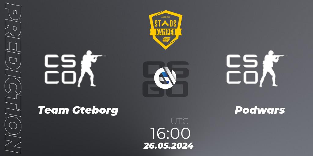 Prognose für das Spiel Team Göteborg VS Podwars. 26.05.2024 at 16:00. Counter-Strike (CS2) - LuckyCasino Stadskampen