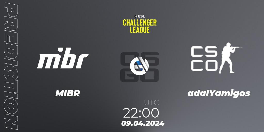 Prognose für das Spiel MIBR VS adalYamigos. 09.04.2024 at 22:00. Counter-Strike (CS2) - ESL Challenger League Season 47: South America