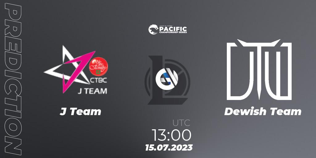 Prognose für das Spiel J Team VS Dewish Team. 15.07.2023 at 13:00. LoL - PACIFIC Championship series Group Stage