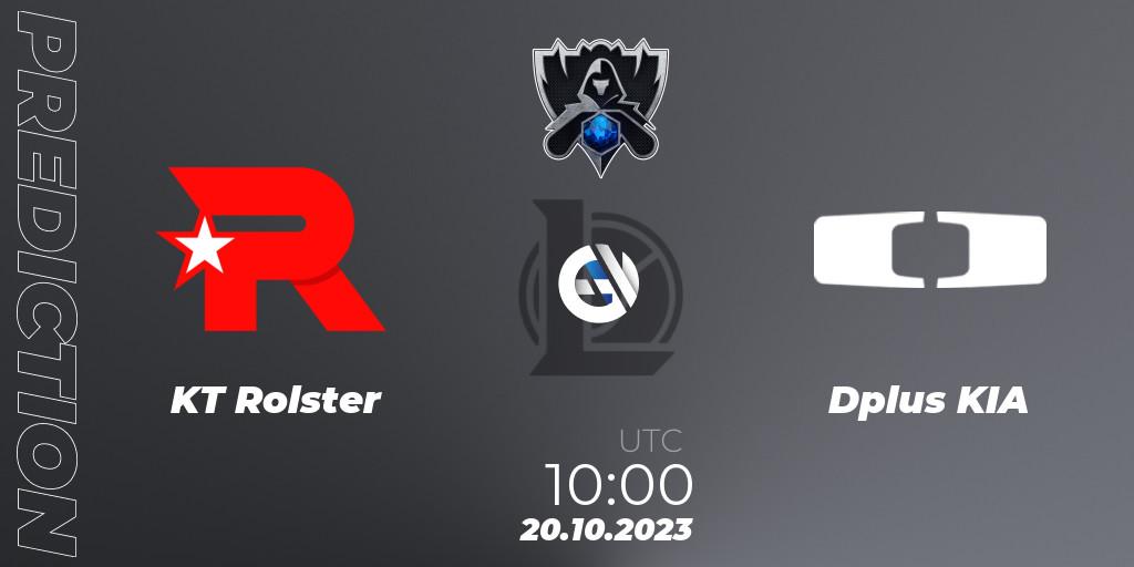 Prognose für das Spiel KT Rolster VS Dplus KIA. 20.10.23. LoL - Worlds 2023 LoL - Group Stage