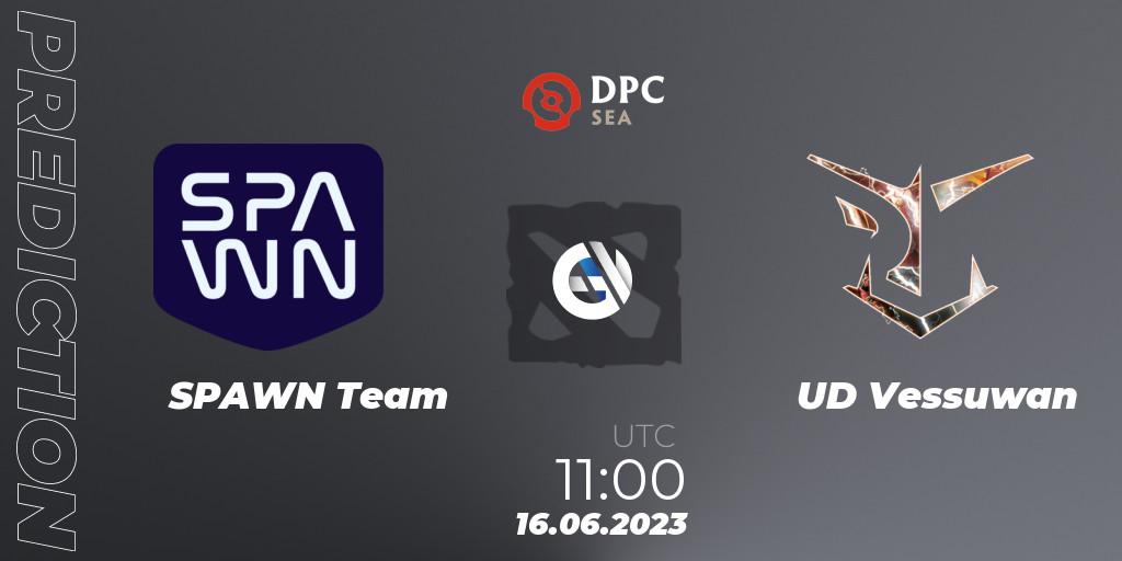 Prognose für das Spiel SPAWN Team VS UD Vessuwan. 16.06.23. Dota 2 - DPC 2023 Tour 3: SEA Division II (Lower)