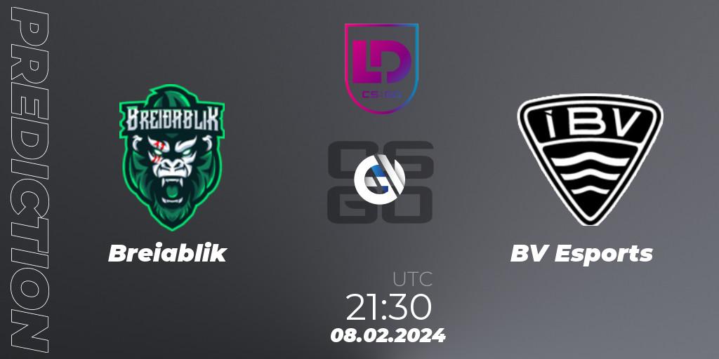 Prognose für das Spiel Breiðablik VS ÍBV Esports. 08.02.2024 at 19:30. Counter-Strike (CS2) - Icelandic Esports League Season 8: Regular Season