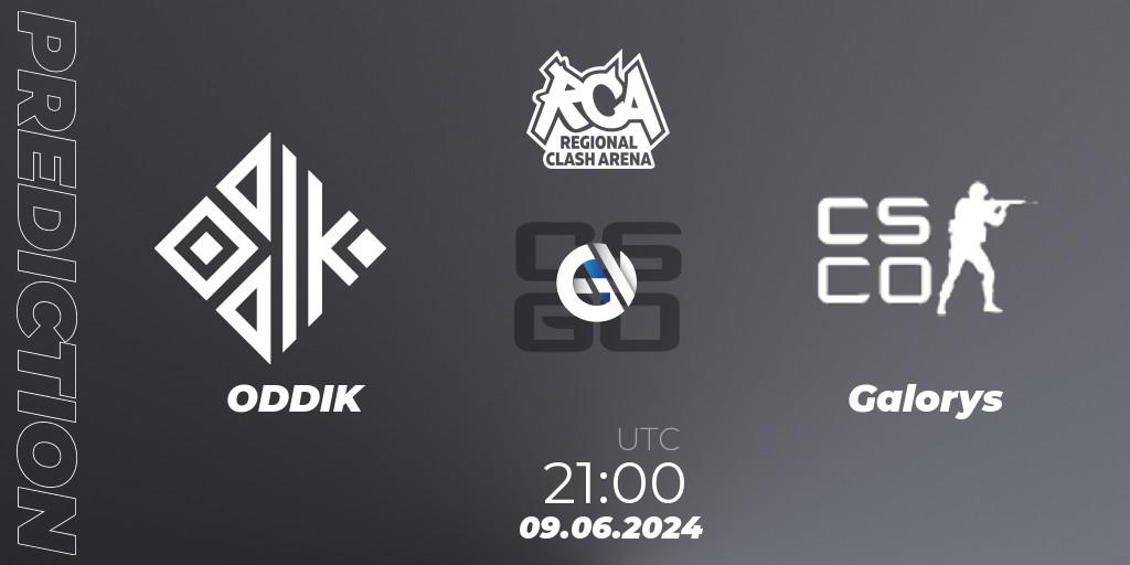 Prognose für das Spiel ODDIK VS Galorys. 09.06.2024 at 21:00. Counter-Strike (CS2) - Regional Clash Arena South America