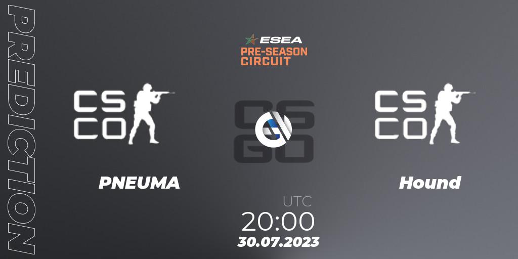 Prognose für das Spiel PNEUMA VS Hound. 30.07.2023 at 20:00. Counter-Strike (CS2) - ESEA Pre-Season Circuit 2023: North American Final