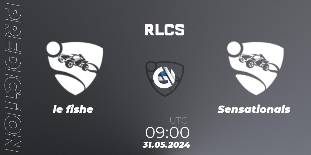 Prognose für das Spiel le fishe VS Sensationals. 31.05.2024 at 09:00. Rocket League - RLCS 2024 - Major 2: APAC Open Qualifier 6