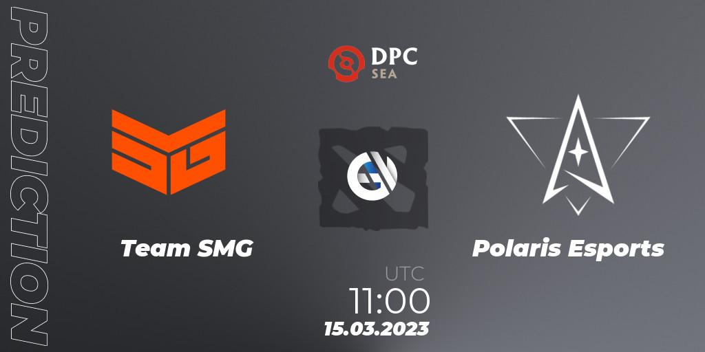 Prognose für das Spiel Team SMG VS Polaris Esports. 15.03.2023 at 11:00. Dota 2 - DPC 2023 Tour 2: SEA Division I (Upper)