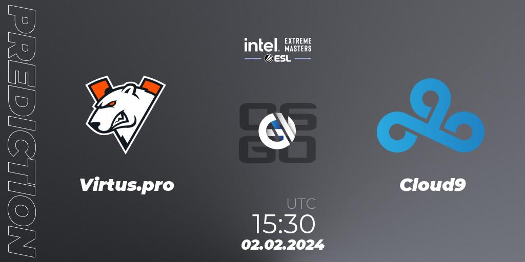 Prognose für das Spiel Virtus.pro VS Cloud9. 02.02.24. CS2 (CS:GO) - IEM Katowice 2024 Play-in