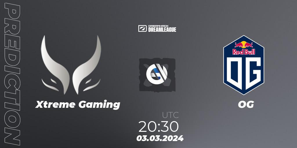 Prognose für das Spiel Xtreme Gaming VS OG. 03.03.24. Dota 2 - DreamLeague Season 22