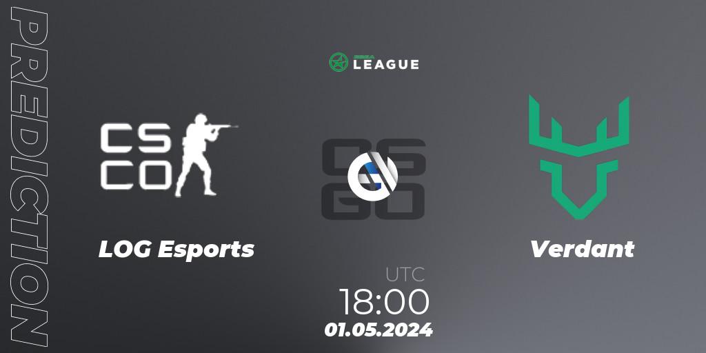 Prognose für das Spiel LOG Esports VS Verdant. 01.05.2024 at 18:00. Counter-Strike (CS2) - ESEA Season 49: Advanced Division - Europe