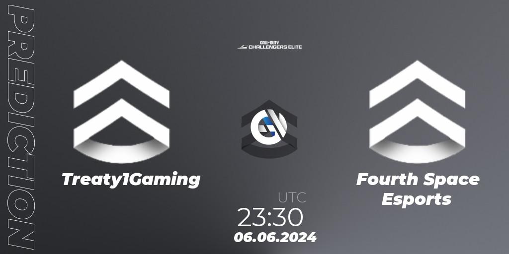 Prognose für das Spiel Treaty1Gaming VS Fourth Space Esports. 06.06.2024 at 22:30. Call of Duty - Call of Duty Challengers 2024 - Elite 3: NA