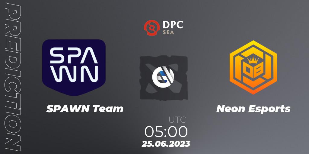 Prognose für das Spiel SPAWN Team VS Neon Esports. 25.06.23. Dota 2 - DPC 2023 Tour 3: SEA Division II (Lower)