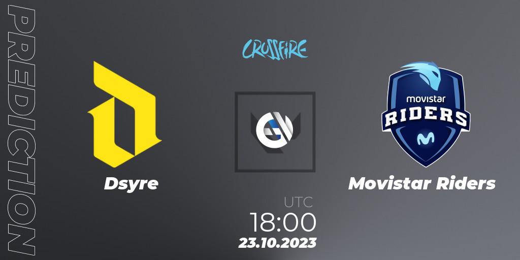 Prognose für das Spiel Dsyre VS Movistar Riders. 23.10.23. VALORANT - LVP - Crossfire Cup 2023: Contenders #2