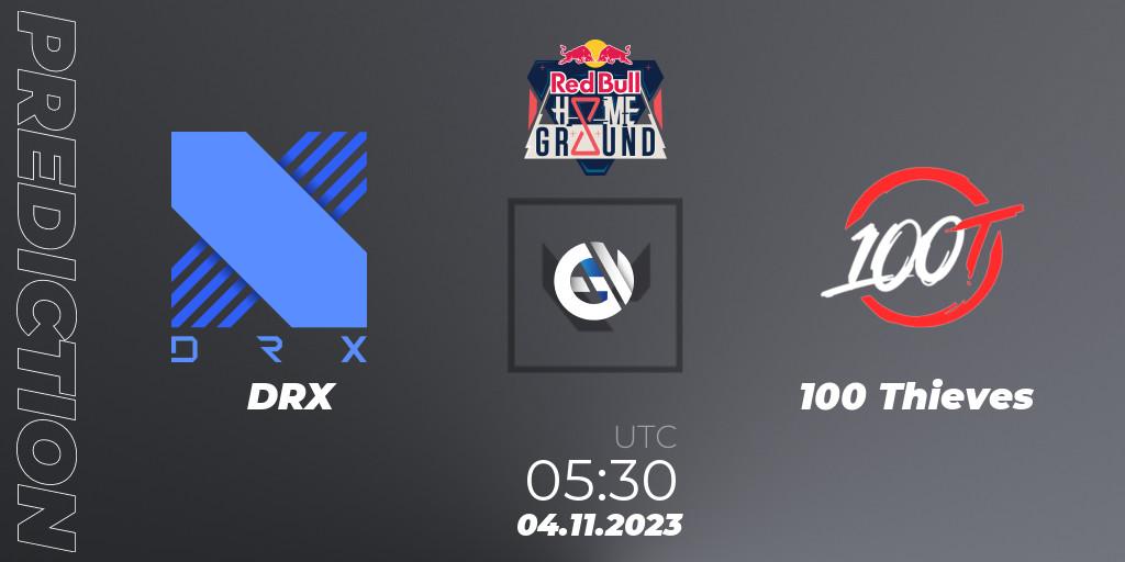 Prognose für das Spiel DRX VS 100 Thieves. 04.11.23. VALORANT - Red Bull Home Ground #4