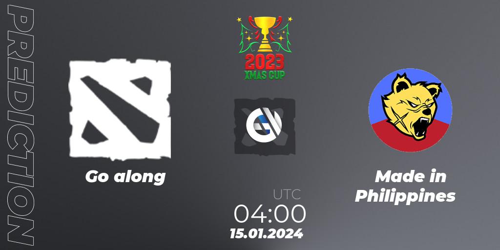 Prognose für das Spiel Go along VS Made in Philippines. 15.01.24. Dota 2 - Xmas Cup 2023